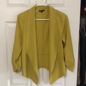 3/4 sleeve blazer open front